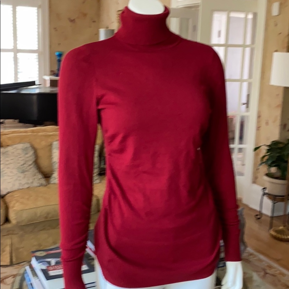 Red turtleneck sweater by The Limited